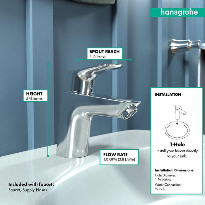 hansgrohe Logis Single-Hole Faucet 70, 1.0 GPM