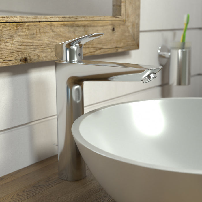 hansgrohe Logis Single-Hole Faucet 190 with Pop-Up Drain, 1.2 GPM