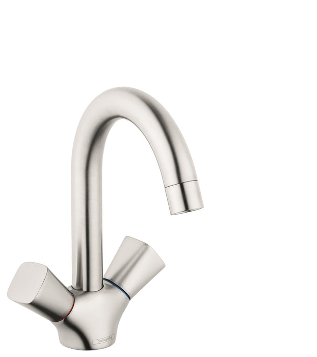 hansgrohe Logis Single-Hole Faucet 150 with Swivel Spout and Pop-Up Drain, 1.2 GPM
