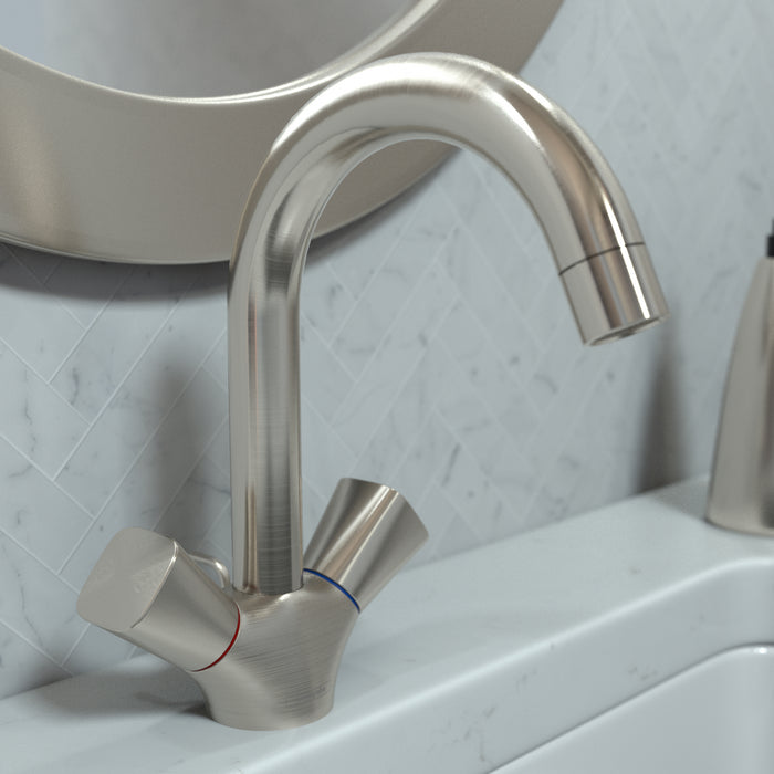 hansgrohe Logis Single-Hole Faucet 150 with Swivel Spout and Pop-Up Drain, 1.2 GPM