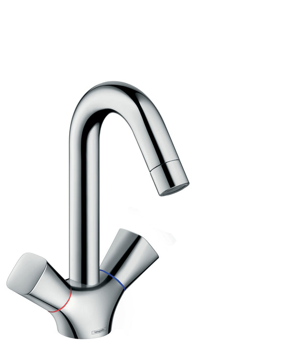 hansgrohe Logis Single-Hole Faucet 150 with Swivel Spout and Pop-Up Drain, 1.2 GPM