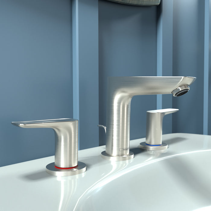 Hansgrohe Talis E Widespread Faucet 150 with Pop-Up Drain, 1.2 GPM