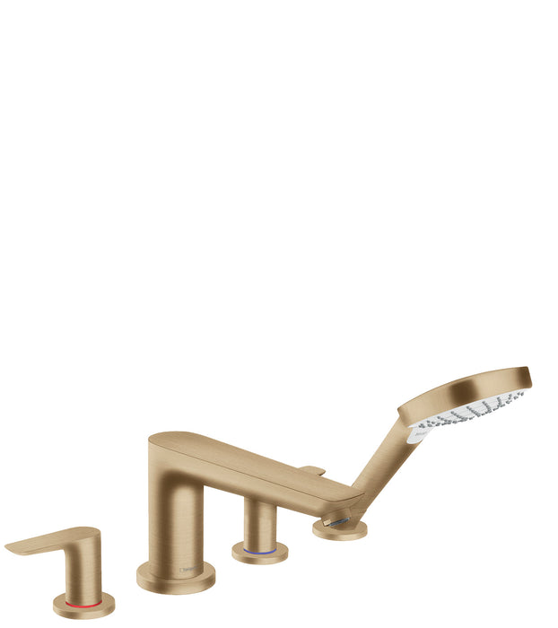 hansgrohe Talis E 4-Hole Roman Tub Set Trim with 1.8 GPM Handshower