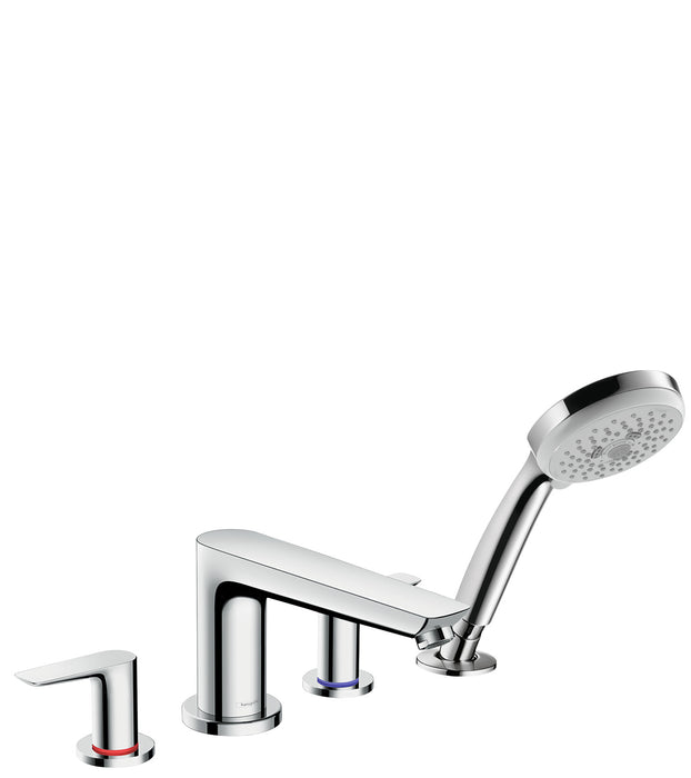 hansgrohe Talis E 4-Hole Roman Tub Set Trim with 1.8 GPM Handshower