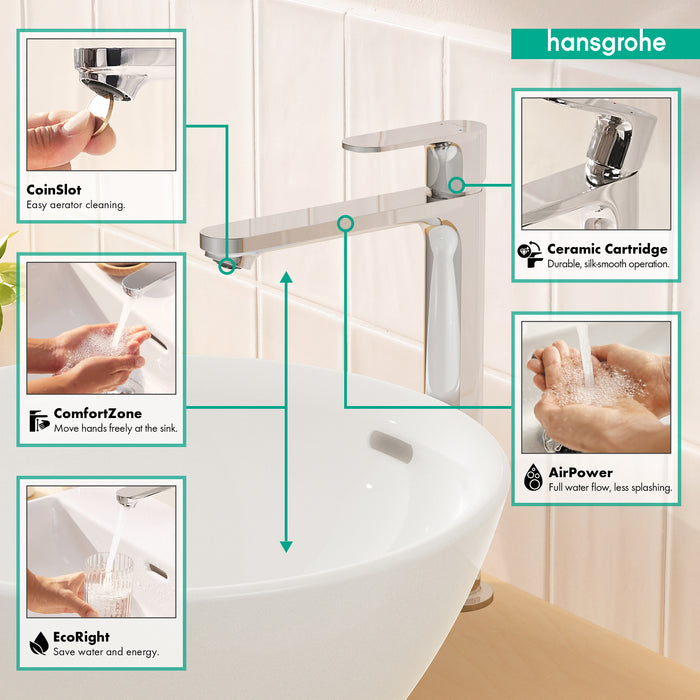 hansgrohe Rebris S Single-Hole Faucet 240, 1.2 GPM