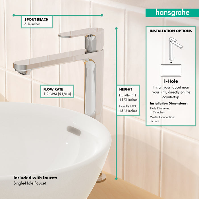 hansgrohe Rebris S Single-Hole Faucet 240, 1.2 GPM
