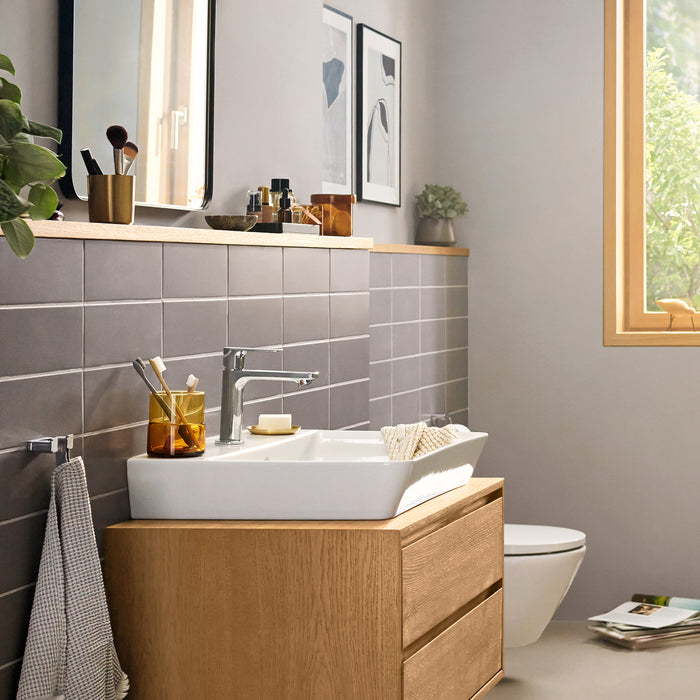 Hansgrohe Rebris E Single-Hole Faucet 110 with Pop-Up Drain, 1.2 GPM