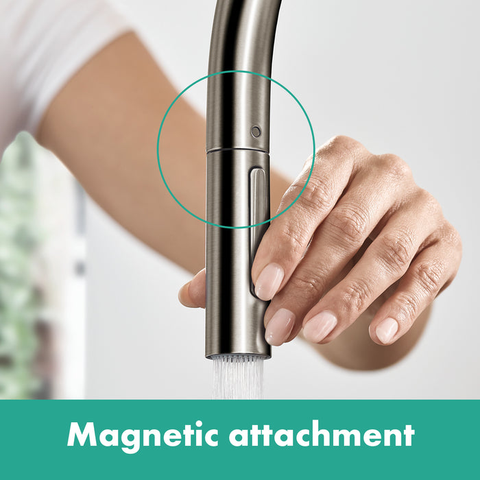 Hansgrohe Talis N HighArc Kitchen Faucet, O-Style 2-Spray Pull-Down, 1.75 GPM