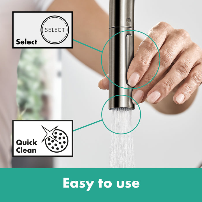 Hansgrohe Talis N HighArc Kitchen Faucet, O-Style 2-Spray Pull-Down, 1.75 GPM