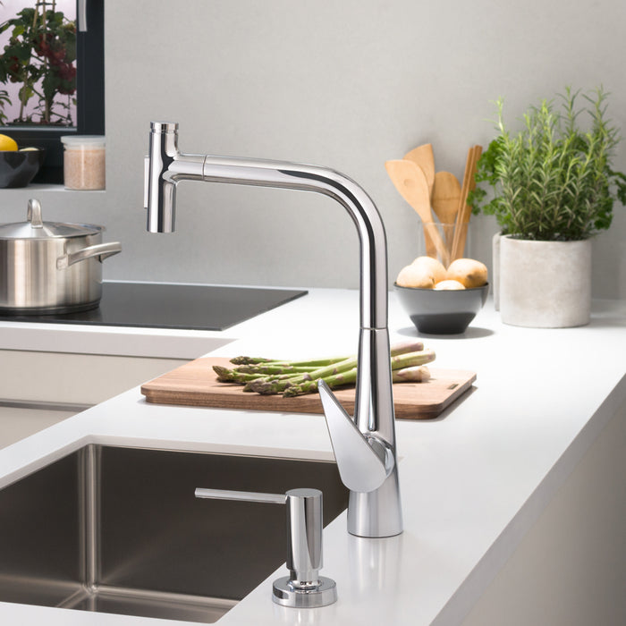 hansgrohe Talis Select S HighArc Kitchen Faucet, 2-Spray Pull-Out, 1.75 GPM