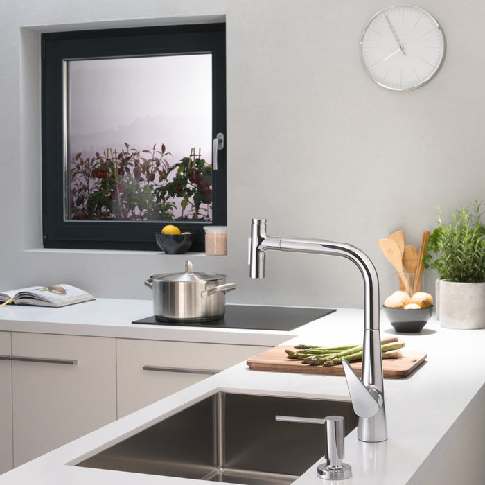 hansgrohe Talis Select S HighArc Kitchen Faucet, 2-Spray Pull-Out, 1.75 GPM