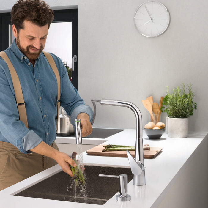 hansgrohe Talis Select S HighArc Kitchen Faucet, 2-Spray Pull-Out, 1.75 GPM