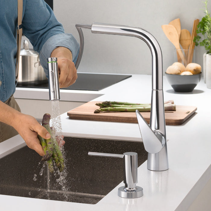 hansgrohe Talis Select S HighArc Kitchen Faucet, 2-Spray Pull-Out, 1.75 GPM