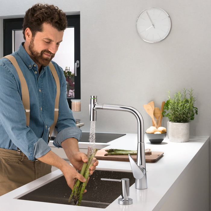 hansgrohe Talis Select S HighArc Kitchen Faucet, 2-Spray Pull-Out, 1.75 GPM
