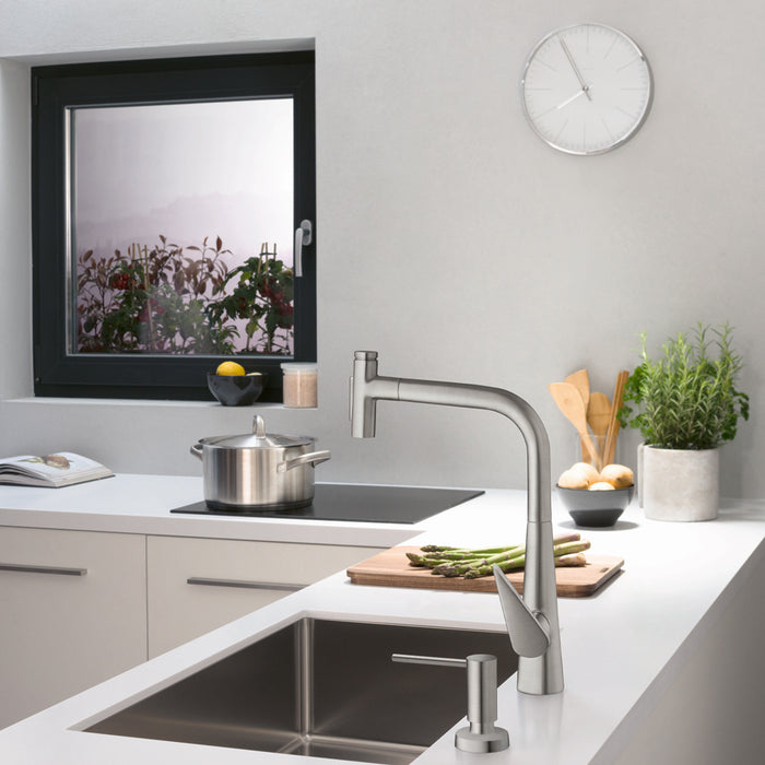 hansgrohe Talis Select S HighArc Kitchen Faucet, 2-Spray Pull-Out, 1.75 GPM