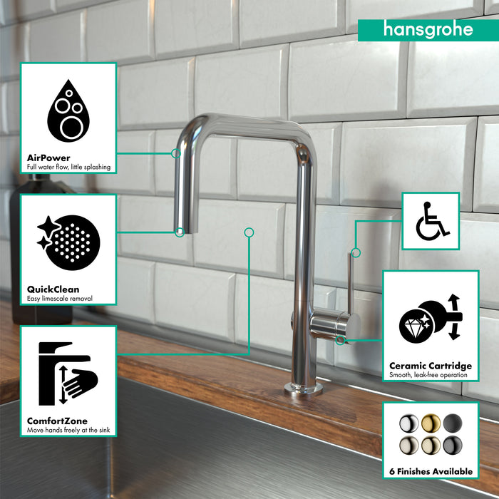 Hansgrohe Talis N Kitchen Faucet, U-Style 1-Spray, 1.5 GPM