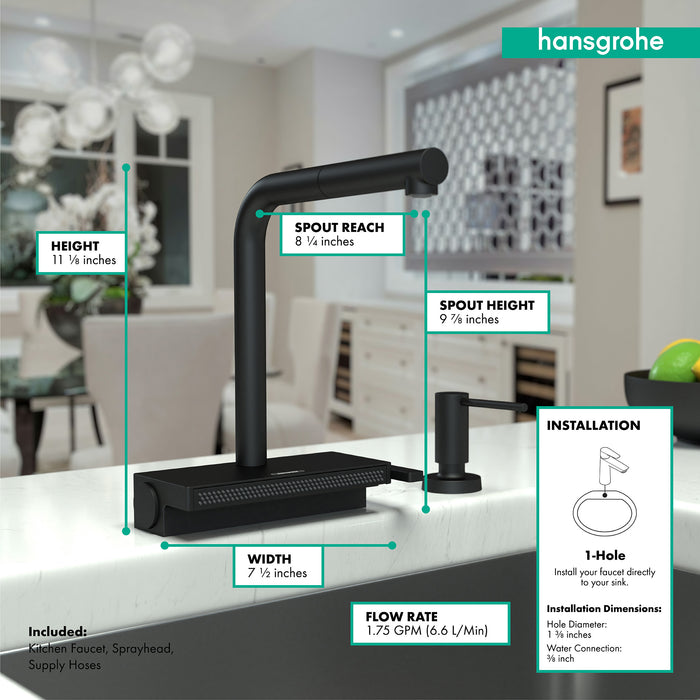 hansgrohe Aquno Select Kitchen Faucet, 2-Spray Pull-Out, 1.75 GPM