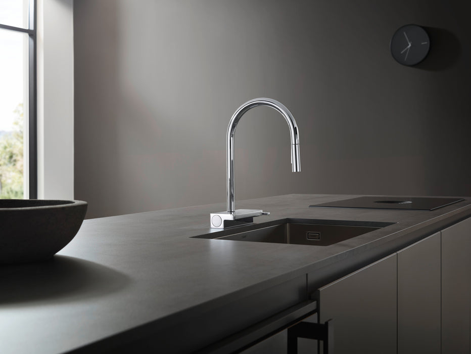 hansgrohe Aquno Select HighArc Kitchen Faucet, 3-Spray Pull-Down, 1.75 GPM