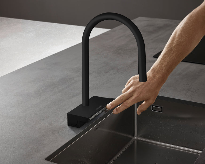 hansgrohe Aquno Select HighArc Kitchen Faucet, 3-Spray Pull-Down, 1.75 GPM