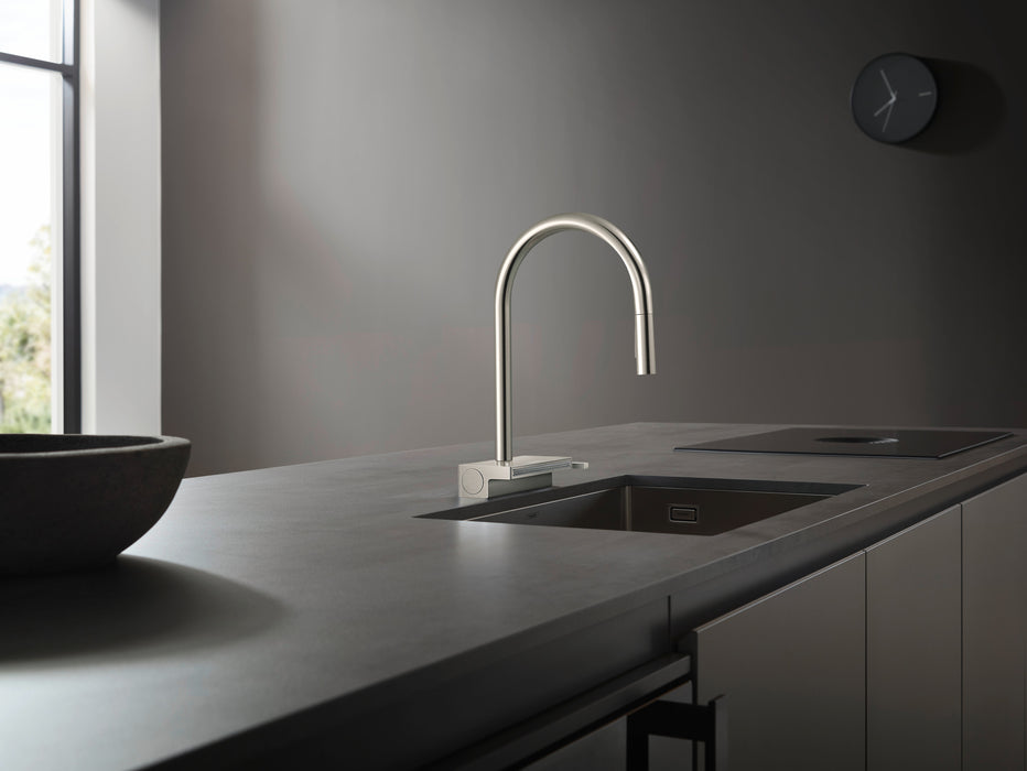 hansgrohe Aquno Select HighArc Kitchen Faucet, 3-Spray Pull-Down, 1.75 GPM