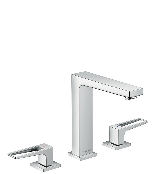 hansgrohe Metropol Widespread Faucet 160 with Loop Handles and Pop-Up Drain, 1.2 GPM