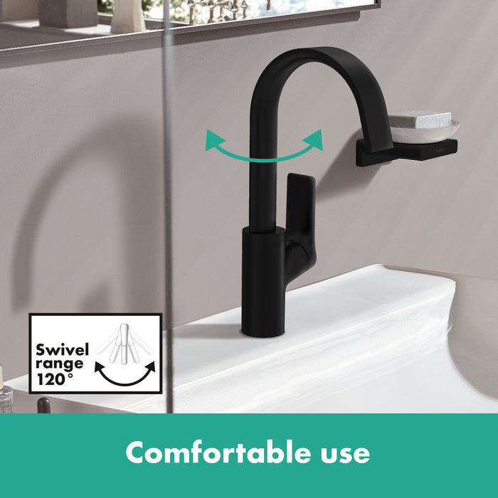 hansgrohe hansgrohe Vivenis Single-hole Faucet 210 with Swivel Spout and Pop-Up Drain, 1.2 GPM