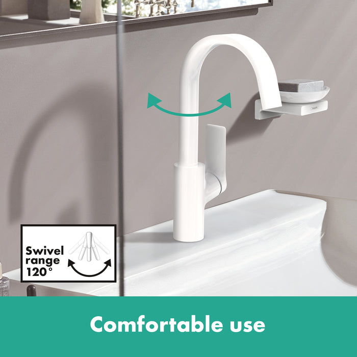 hansgrohe hansgrohe Vivenis Single-hole Faucet 210 with Swivel Spout and Pop-Up Drain, 1.2 GPM