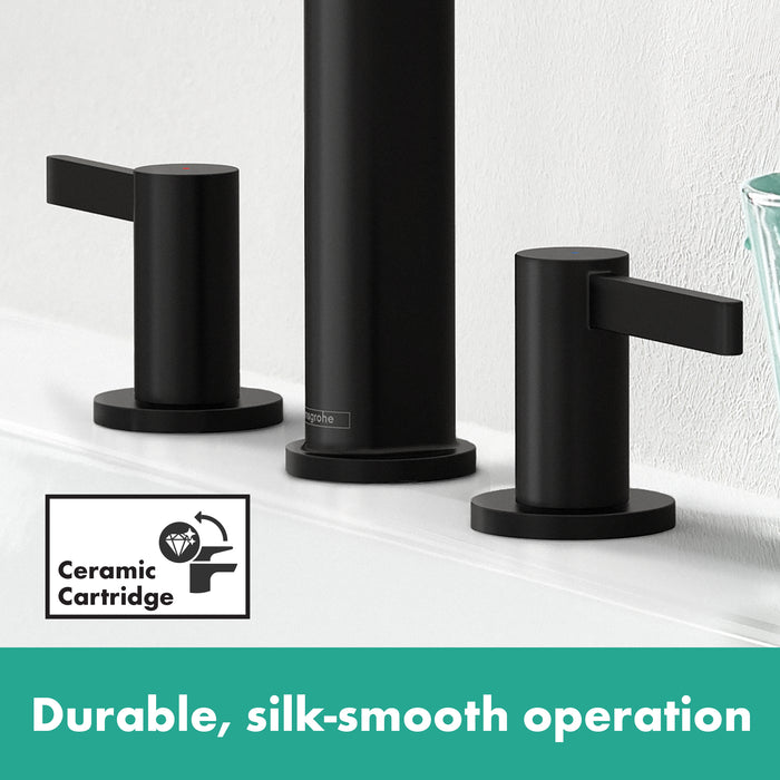 hansgrohe Finoris Wide-spread Faucet 160 with Pop-up Drain, 1.2 GPM