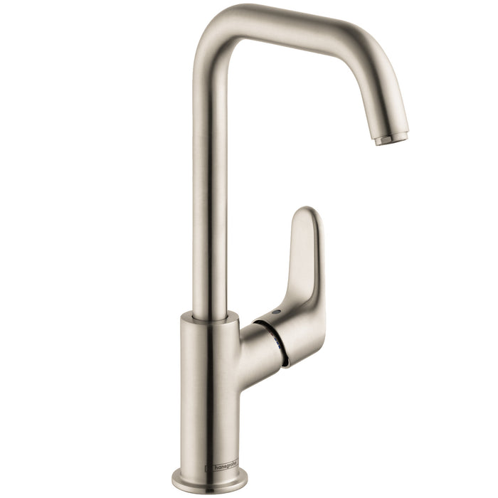 hansgrohe Focus Single-Hole Faucet 240 with Swivel Spout and Pop-Up Drain, 1.2 GPM