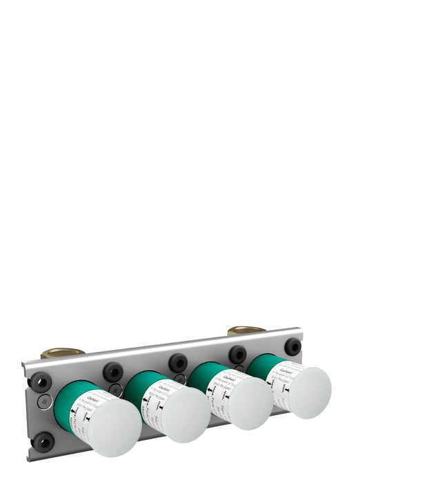 Rough, Thermostatic Trim Exposed/Concealed Installation for 3 Functions