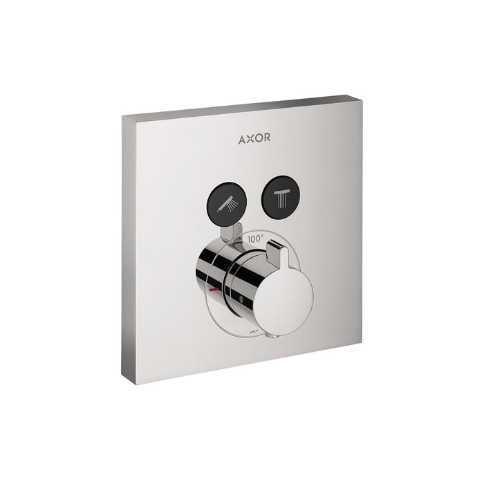 AXOR ShowerSelect Thermostatic Trim Square for 2 Functions