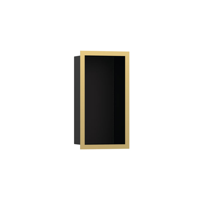 hansgrohe XtraStoris Individual Wall Niche Matte Black with Design Frame 12"x 6"x 4"