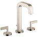 AXOR Citterio Widespread Faucet 170 with Lever Handles and Pop-Up Drain, 1.2 GPM