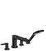 hansgrohe Talis E 4-Hole Roman Tub Set Trim with 1.8 GPM Handshower