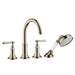 AXOR Montreux 4-Hole Roman Tub Set Trim with Lever Handles and 1.8 GPM Handshower
