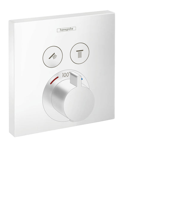 hansgrohe ShowerSelect Thermostatic Trim for 2 Functions, Square