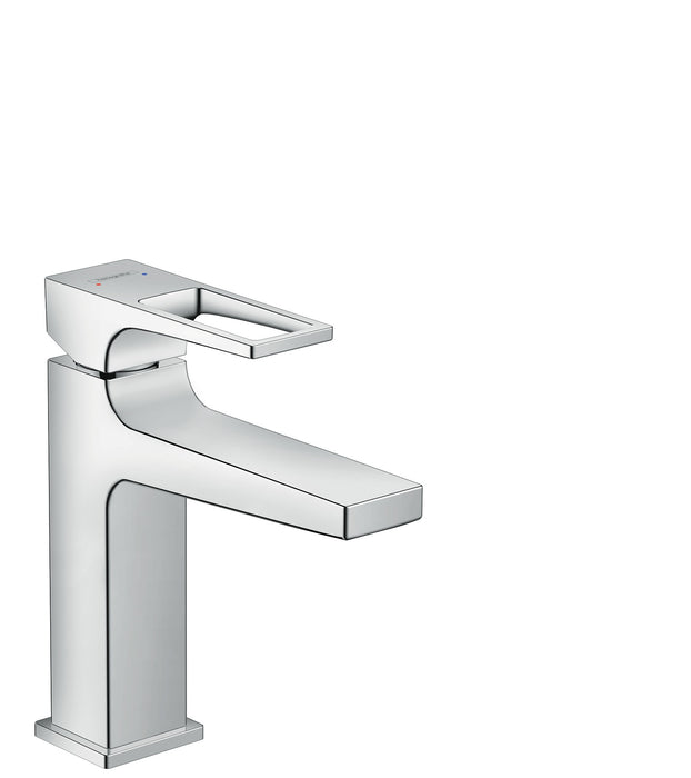 hansgrohe Metropol Single-Hole Faucet 110 with Loop Handle and Pop-Up Drain, 1.2 GPM