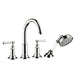 AXOR Montreux 4-Hole Roman Tub Set Trim with Lever Handles and 1.8 GPM Handshower