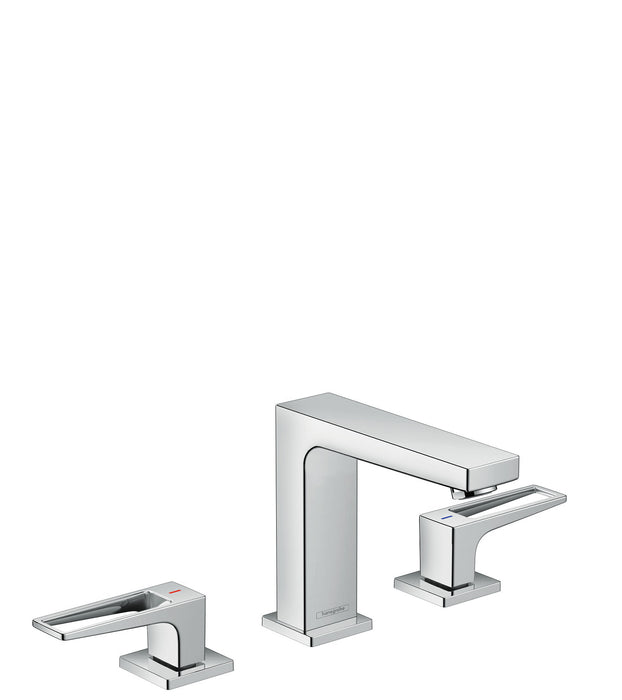 hansgrohe Metropol Widespread Faucet 110 with Loop Handles and Pop-Up Drain, 1.2 GPM