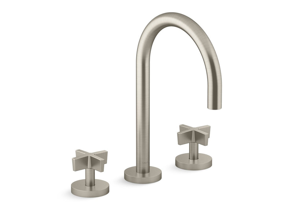 Kallista P24490-CR One Basin Set, Gooseneck, Cross Handle