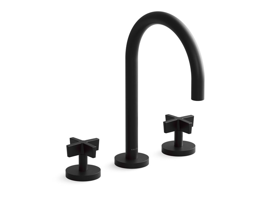 Kallista P24490-CR One Basin Set, Gooseneck, Cross Handle