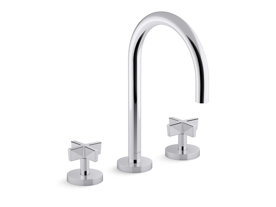Kallista P24490-CR One Basin Set, Gooseneck, Cross Handle