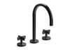 Kallista P24490-CR One Basin Set, Gooseneck, Cross Handle