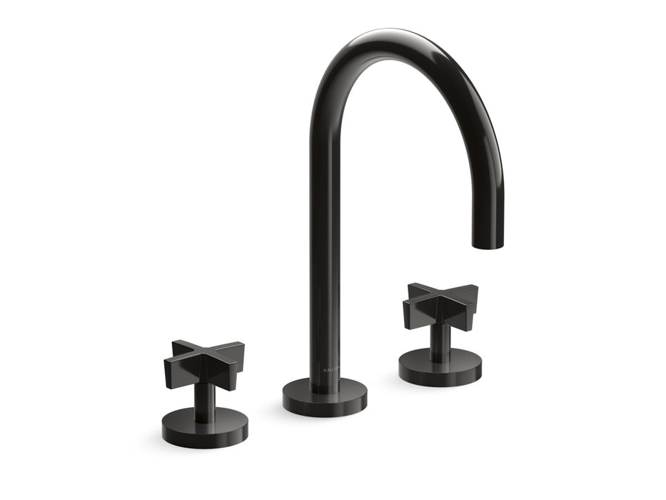 Kallista P24490-CR One Basin Set, Gooseneck, Cross Handle