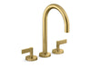 Kallista P25520-LV One Gooseneck, D/M Bath Set, Lever