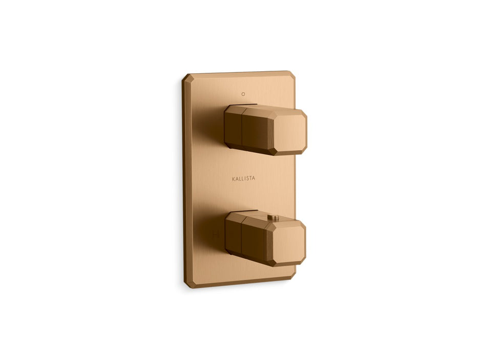Kallista P33363-00 Bezel 1-Outlet Stacked Thermo Trim