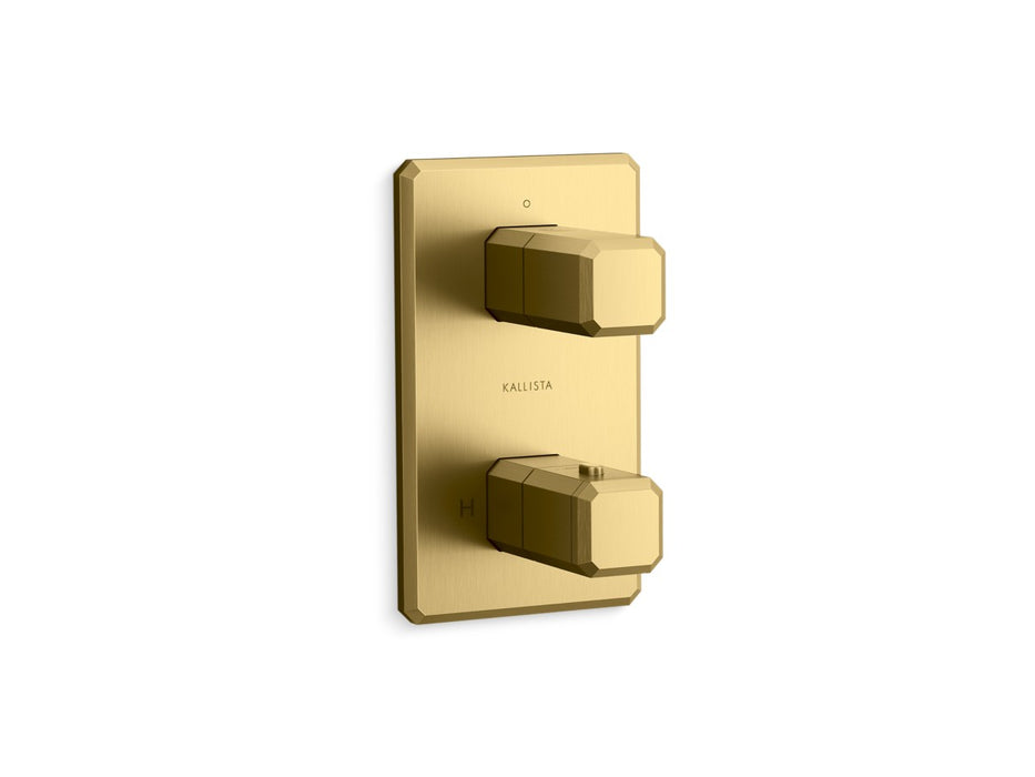 Kallista P33363-00 Bezel 1-Outlet Stacked Thermo Trim