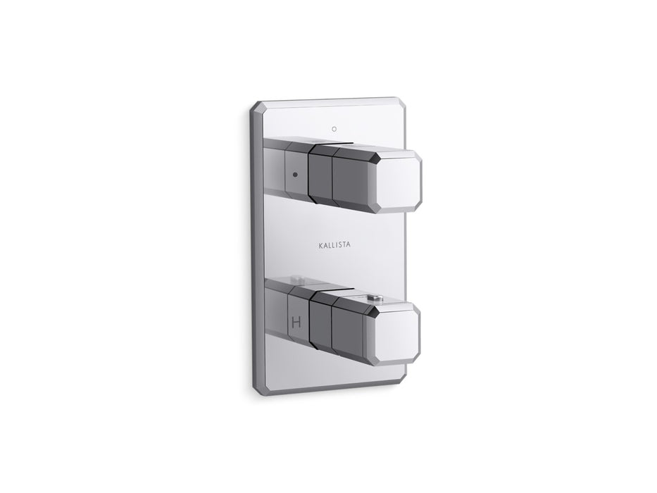 Kallista P33364-00 Bezel 2-Outlet Stacked Thermo Trim