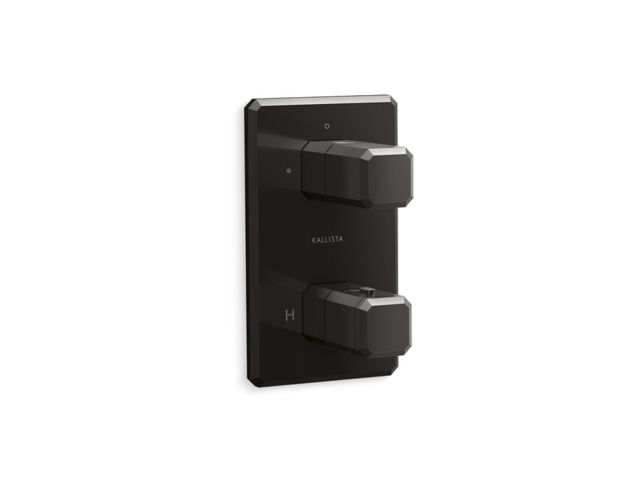 Kallista P33364-00 Bezel 2-Outlet Stacked Thermo Trim