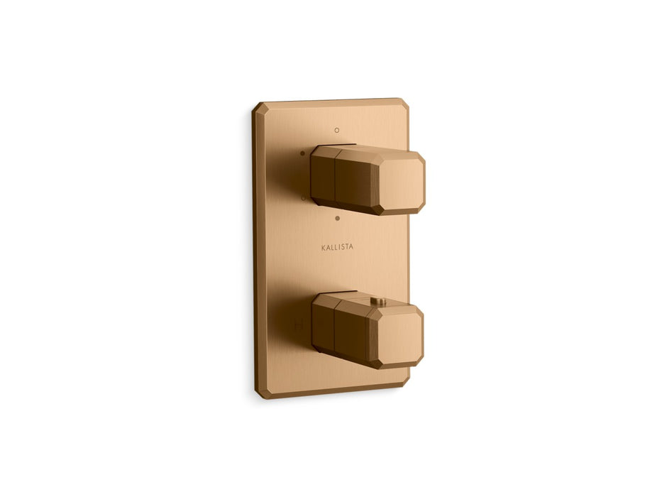 Kallista P33365-00 Bezel 3-Outlet Stacked Thermo Trim